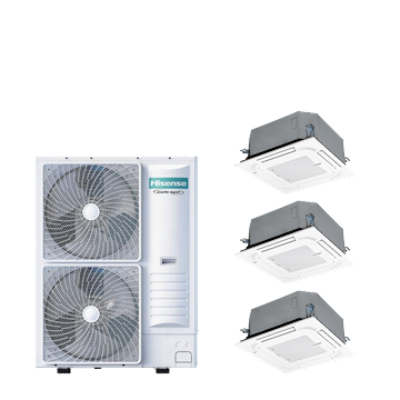 PAC TRIPLE cassette 4-weg 8-serie 14 kW (R32) 400V