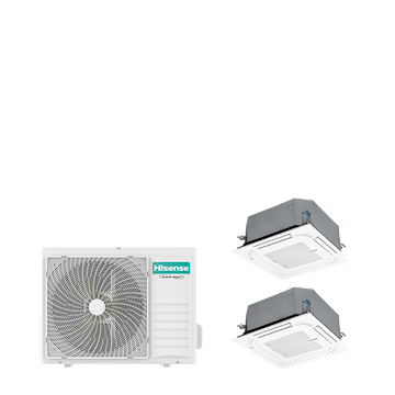 PAC TWIN cassette 4-weg 8-serie 7,1 kW (R32) 230V