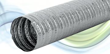 Aluslang 127mm L-10mtr, ongeïsol. aluminium slang