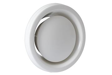 Kunststof afvoer/toevoer ventiel DAV 100mm vzv klemveren
