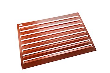 Evolar - Back Panel vrijstaand L brick red