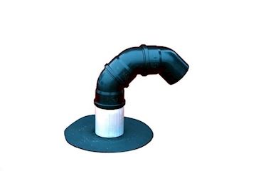 Ecoflox dakdoorvoer 90 mm TBV pvc dak + 3 bocht 45g - pr/set