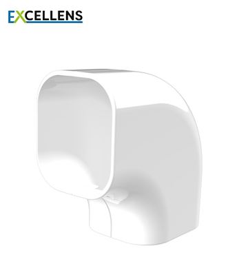 Tecnosystemi - Platte bocht 90° 60 Wit (VPE 5)