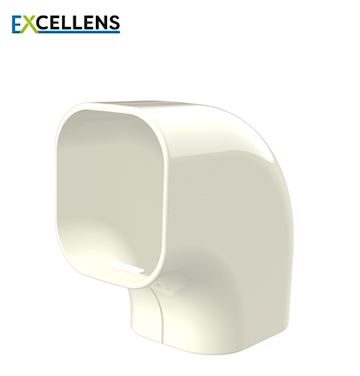 Tecnosystemi - Platte bocht 90° 72 Creme (VPE 5)