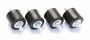Trillingsdemper M8 cilindrisch - max 150 kg - pr/vpe (VPE 4)