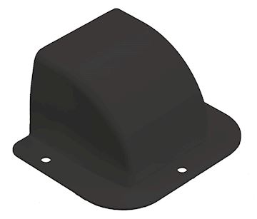 Optimal Duct Black - Muurafdekkap 80 mm - vpe 10 stuks