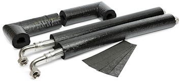 Flexible ASHP Hose Pair 300mm x 28mm - 1" female + elbow