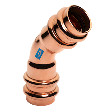 ACR Copper Press Bend 45° F/F 1/4 - (pr/5 stuks)