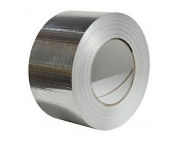 Aluminium tape 75 mm x 45 mtr versterkte uitvoering (16)