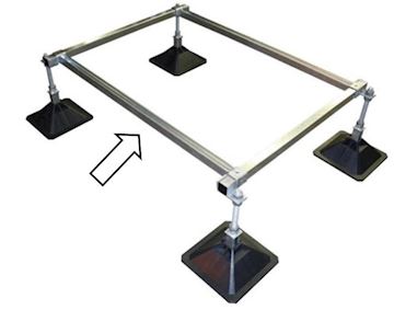 Strutfoot crossbar 1600 mm