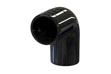 PVC condensafvoer bocht 90 lijmloos ZWART 21 mm - pr/st