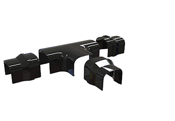 Tecnosystemi Optima Zwart T-stuk 102 - pr/st - VPE 3