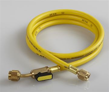 CPS - Vulslang 1/4" 90 cm met kogelkraan (Geel)