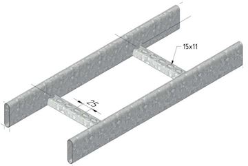 CLL60-200-3PG Kabelladder CLL60 3 mtr - pr/stuk